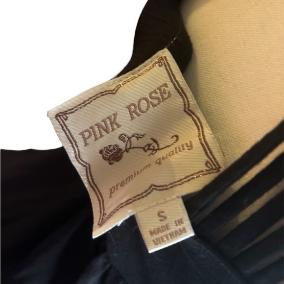 Pink Rose EUC Long Black Dress - Picture 5 of 5
